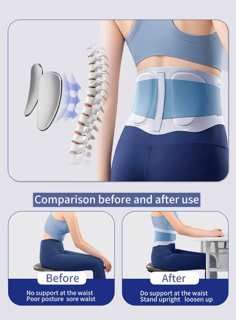 Waist trimmer exercise belts grey and blue