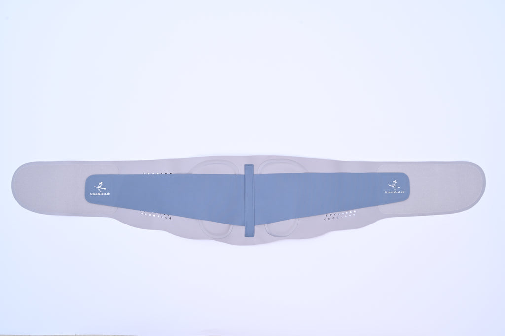 Waist trimmer exercise belts grey and blue