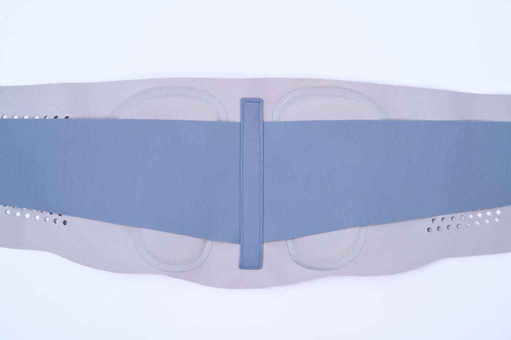 Waist trimmer exercise belts grey and blue