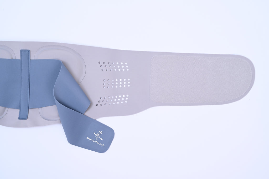 Waist trimmer exercise belts grey and blue