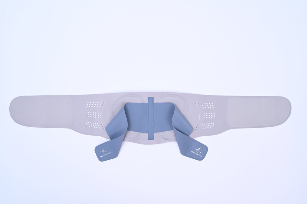 Waist trimmer exercise belts grey and blue